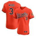 Baltimore Orioles #3 Taylor Ward Player Orange Jereymy Limited Elite Home Game Stitched Jerseys
