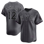 New York Mets #12 Francisco Lindor Gray Jereymy City Connect Limited Player Jersey