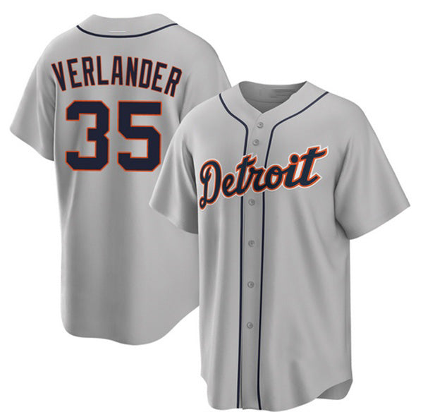 Detroit Tigers #35 Justin Verlander Gray Jereymy 2026 Road Stitched Jersey