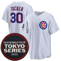 Chicago Cubs #30 Kyle Tucker White Jereymy 2025 World Tour Tokyo Series Home Stitched Jersey