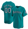 Custom Seattle Mariners Active Player Aqua Jereymy Alternate Limited Stitched jersey