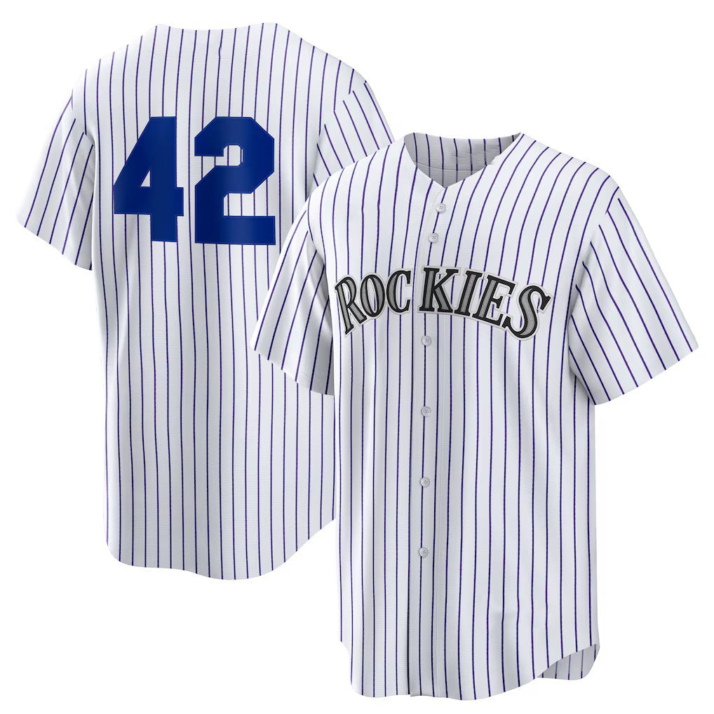 Colorado Rockies #42 Jackie Robinson White Jereymy Home 2025 Day Replica Jersey