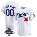 Custom Los Angeles Dodgers ACTIVE PLAYER White Jereymy 2024 World Series Champions Home Limited Stitched Jersey