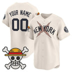 Custom New York Yankees x One Piece Cream Jereymy Vapor Premier Limited Jersey - Stitched