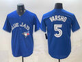 Toronto Blue Jays #5 Daulton Varsho Royal Jereymy 2025 Cool Base Stitched Jersey