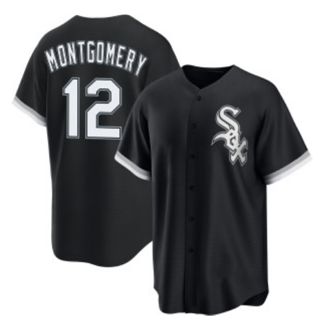 Chicago White Sox #12 Colson Montgomery Black Jereymy Cool Base Stitched Jersey