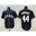 Houston Astros #44 Yordan Alvarez Black Jereymy Lights Out Limited Stitched Jersey