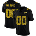 Custom B.Bills Black Jereymy Leopard Print Fashion Vapor Limited Jersey