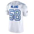 B.Bills #58 Matt Milano White Jereymy 2025 Rivalries Collection Limited Jersey