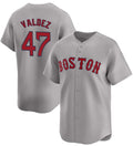 Boston Red Sox #47 Enmanuel Valdez Gray Jereymy Cool Base Stitched Jersey