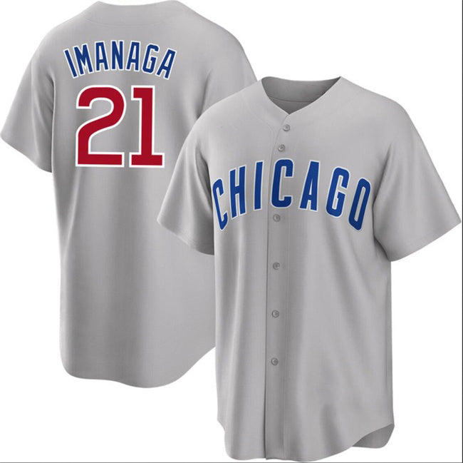 Chicago Cubs #21 Sh¨­ta Imanaga Gray Jereymy Cool Base Stitched Jersey