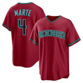 Arizona Diamondbacks #4 Ketel Marte Red Jereymy Alternate 2 Replica Jersey