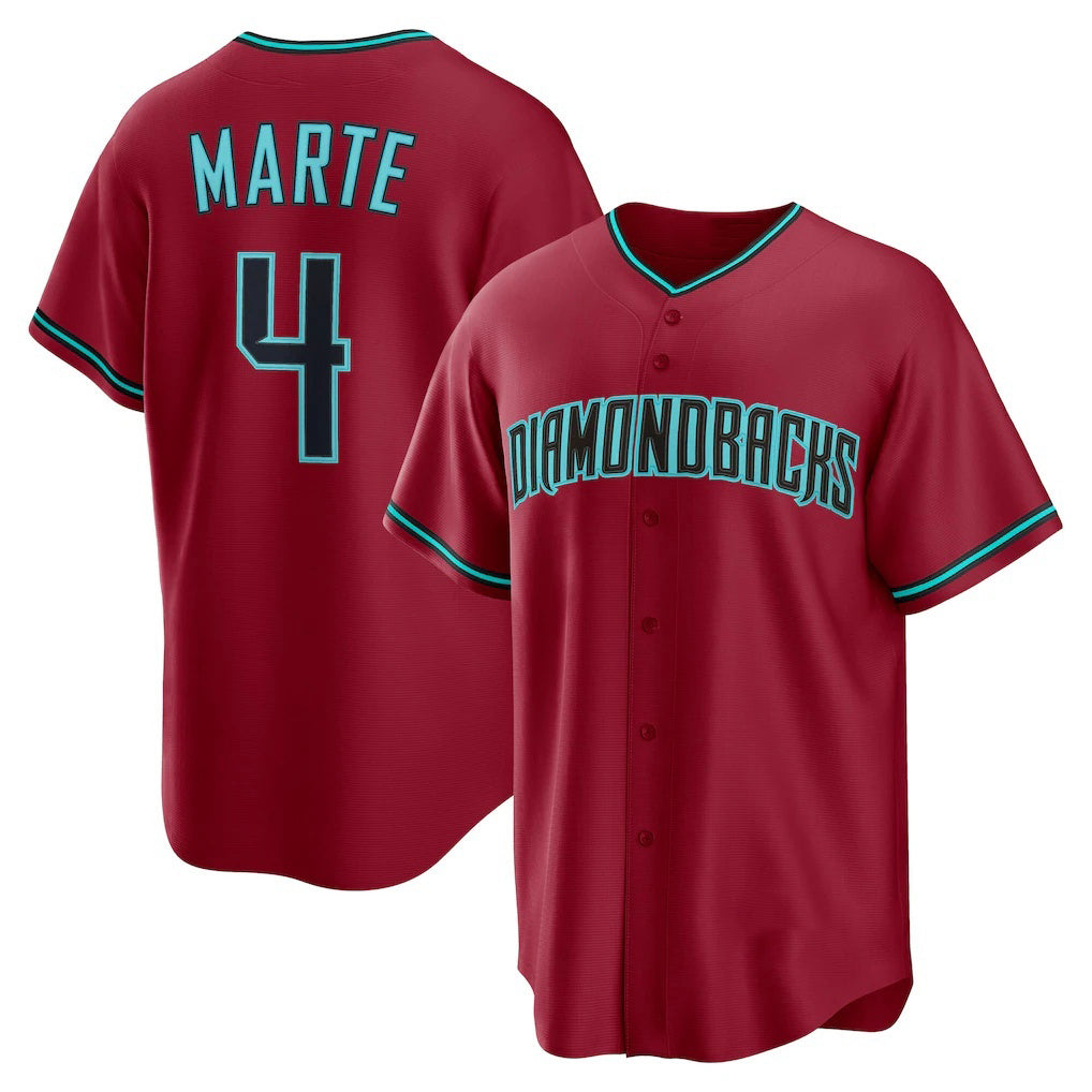 Arizona Diamondbacks #4 Ketel Marte Red Jereymy Alternate 2 Replica Jersey