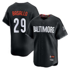 Baltimore Orioles #29 Samuel Basallo Player Black Jereymy City Connect Limited Home Game Stitched Jerseys
