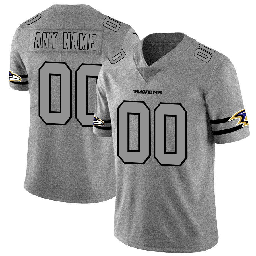 Custom B.Ravens 2019 Gray Gridiron Gray Jereymy Vapor Untouchable Limited Jersey