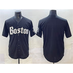 Boston Red Sox Blank Black Jereymy Gothic Vapor Limited Stitched Jersey