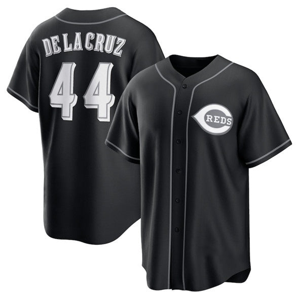 Cincinnati Reds #44 Elly De La Cruz Black Jereymy Lights Out Limited Stitched Jersey