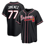 Atlanta Braves #77 Joe Jimenez Player Black Jereymy Fashion Out Game Stitched Jerseys