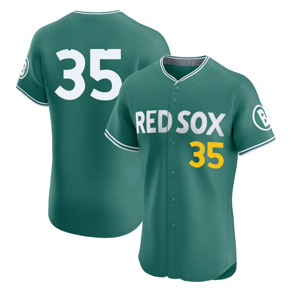 Boston Red Sox #35 Garrett Crochet Player Green Jereymy City Connect Limited Elite Home Game Stitched Jerseys1