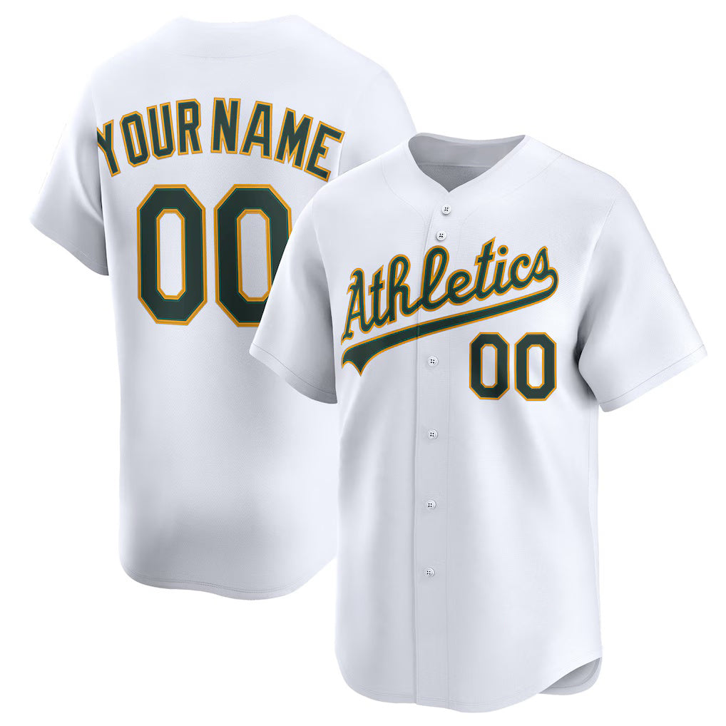Custom Oakland Athletics White Jereymy Home Limited Jersey
