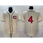 Chicago Cubs #4 Pete Crow-Armstrong Cream Jereymy Field of Dreams Cool Base Stitched Jersey