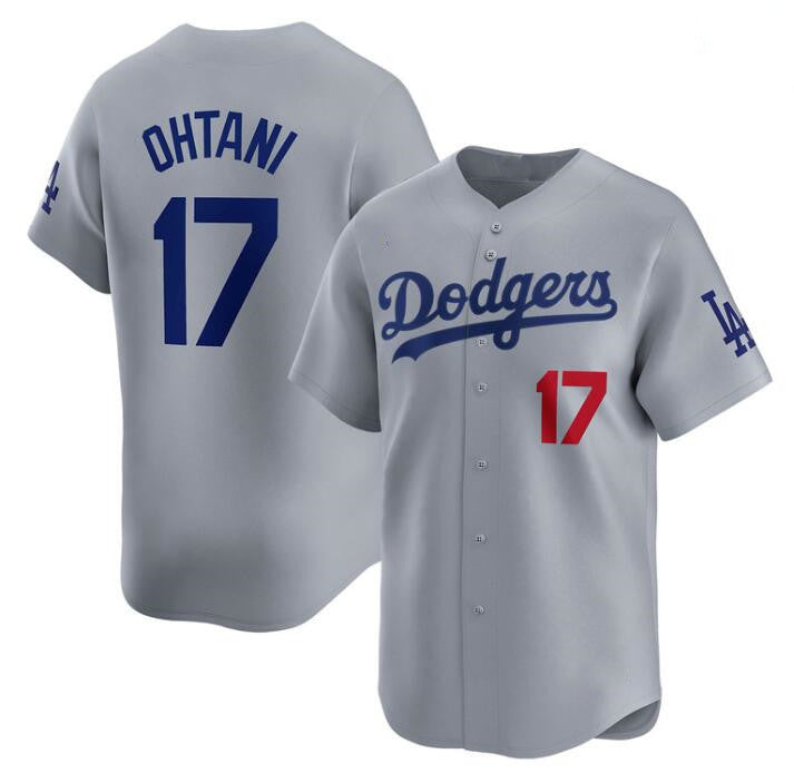 Los Angeles Dodgers #17 Shohei Ohtani Gray Jereymy Cool Base Stitched Jersey 1