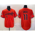 Houston Astros #11 Cam Smith Orange Jereymy 2025 City Connect With Texas Patch Limited Stitched Jersey