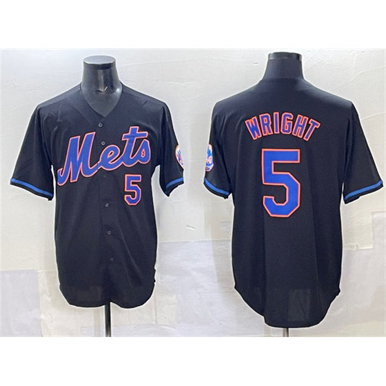 New York Mets #5 David Wright Black Jereymy Limited Stitched Jersey