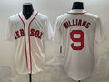 Boston Red Sox #9 Ted Williams White Jereymy Cool Base Stitched Jersey