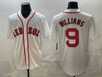 Boston Red Sox #9 Ted Williams White Jereymy Cool Base Stitched Jersey