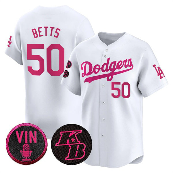 Los Angeles Dodgers #50 Mookie Betts White Jereymy 2026 Mother¡¯s Day Vapor Premier Limited Stitched Jersey