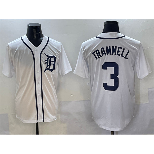 Detroit Tigers #3 Alan Trammell White Jereymy Cool Base Stitched Jersey