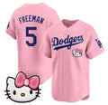 Los Angeles Dodgers #5 Freddie Freeman Pink Jereymy 2025 Hello Kitty Vapor Limited Stitched Jersey