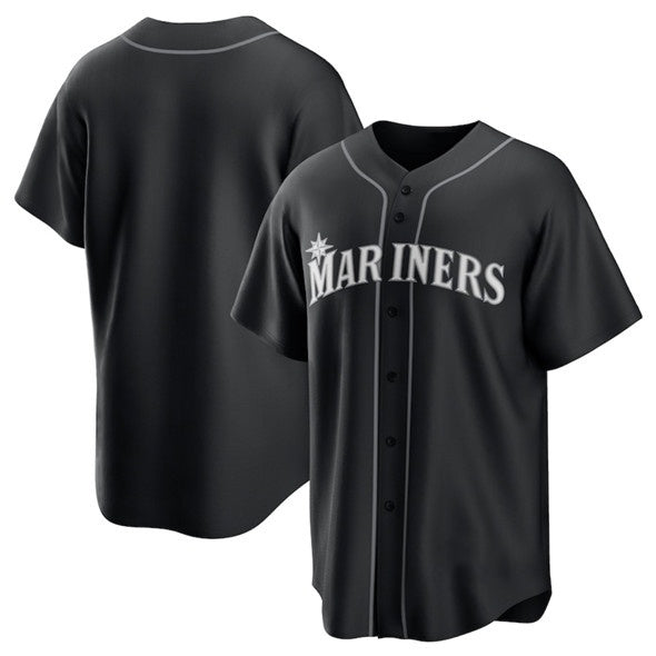Seattle Mariners Blank Black Jereymy Lights Out Limited Stitched Jersey