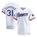 Texas Rangers #31 Max Scherzer White Jereymy 2023 World Series Champions Stitched Jersey