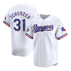 Texas Rangers #31 Max Scherzer White Jereymy 2023 World Series Champions Stitched Jersey
