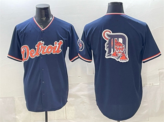 Detroit Tigers Team Big Logo Navy Jereymy 2026 Alternate Vapor Premier Limited Stitched Jersey