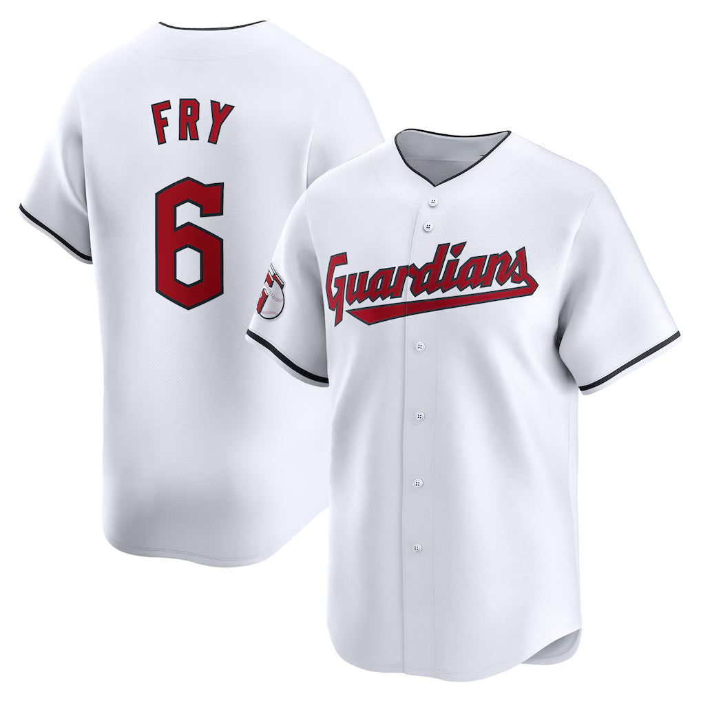 Cleveland Guardians #6 David Fry White Jereymy Home Limited Player Jersey