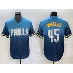 Philadelphia Phillies #45 Zack Wheeler Blue Jereymy 2024 City Cool Base Stitched Jersey