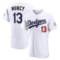 Los Angeles Dodgers #13 Max Muncy White Jereymy 2026 Gold Collection Authentic Jersey