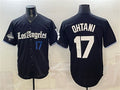 Los Angeles Dodgers #17 Shohei Ohtani Black Jereymy 2025 World Series Champions Patch 'Gothic Edition' Vapor Premier Limited Stitched Jersey