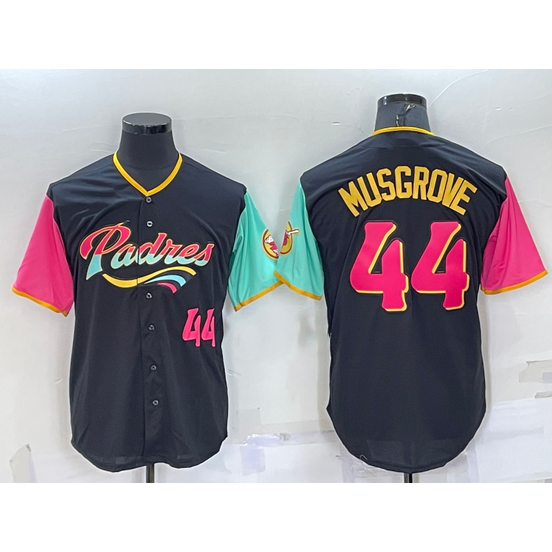 San Diego Padres #44 Joe Musgrove Number Black Jereymy 2022 City Connect Cool Base Stitched Jersey