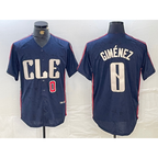 Cleveland Guardians #0 Andres Gimenez Navy Jereymy 2024 City Connect Limited Stitched Jerseys