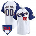 Custom Los Angeles Dodgers 2024 Spring Training Patch Vapor Premier Limited Jersey ¨C White 2 Jereymy