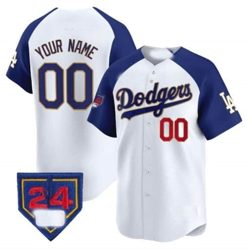 Custom Los Angeles Dodgers 2024 Spring Training Patch Vapor Premier Limited Jersey ¨C White 2 Jereymy