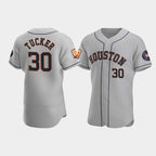 Houston Astros #30 Kyle Tucker Gray Jereymy 60th Anniversary Flex Base Stitched Jersey