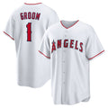 Los Angeles Angels #1 Groom White Jereymy Home Replica Jersey
