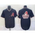 Arizona Diamondbacks Black Jereymy Team Big Logo Cool Base Stitched Jerseys