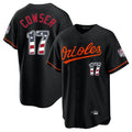 Baltimore Orioles #17 Colton Cowser Player Black Jereymy USA 250 Fourth of July Home Game Stitched Jerseys