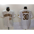 San Diego Padres #30 Eric Hosmer White Jereymy Stitched Cool Base Jerseys